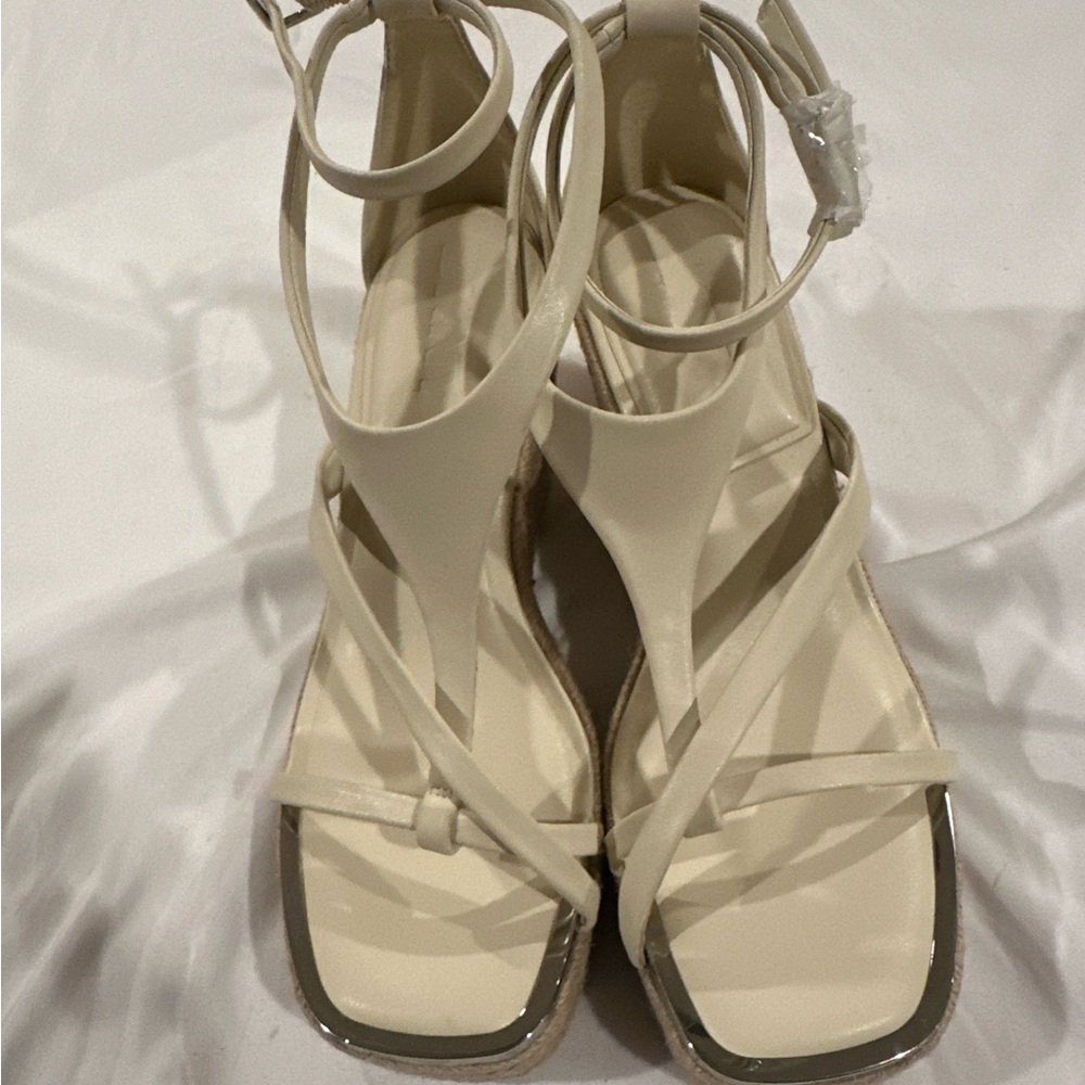 DKNY Womens Maryn Strappy Espadrille Wedge Ankle Sandals Size 8